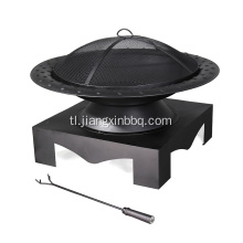 Steel Wood Burning Fire Pit With Base